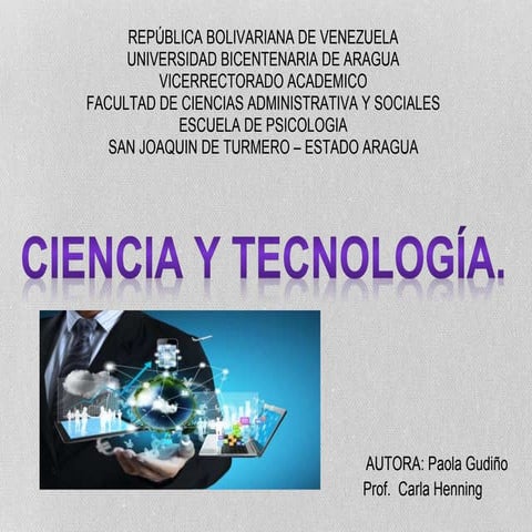 CIENCIA Y TECNOLOGIA | PPTX