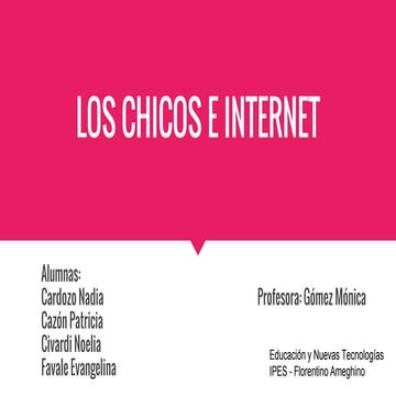 Los chicos e internet