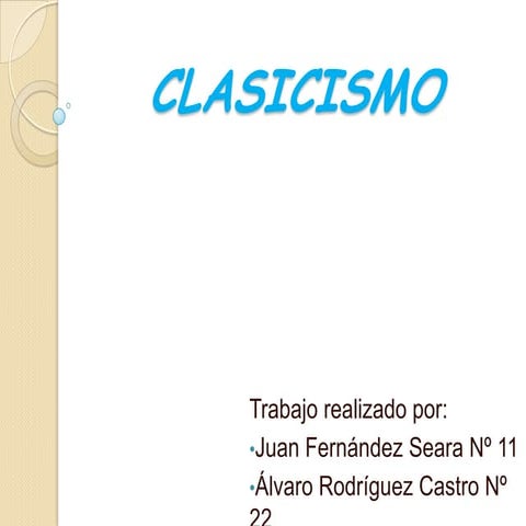 Presentación clasicismo