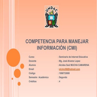 COMPETENCIAS PARA MANEJAR INFORMACIÓN