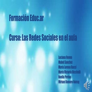 Presentación: Cómo evitar los riesgos en las redes sociales