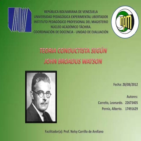 El Conductismo según Watson