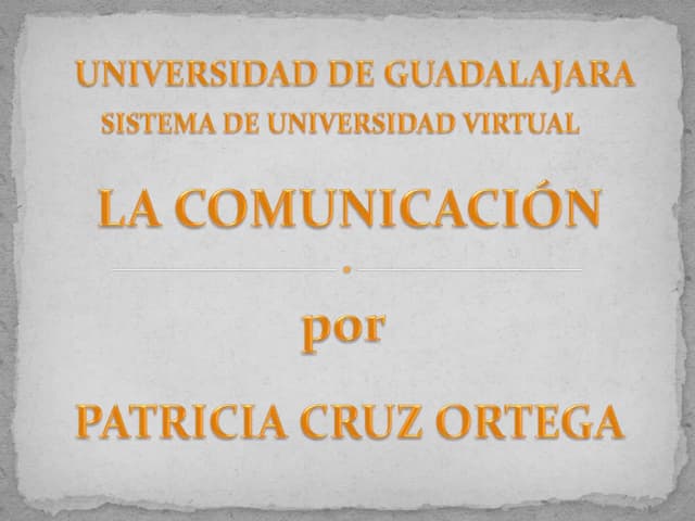 Presentación comunicación