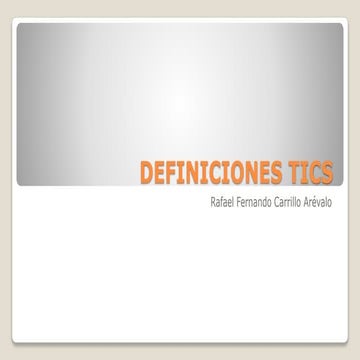 Diapositivas sobre las tic | PPT
