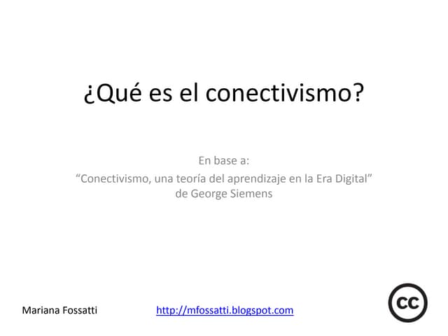 Qué es el Conectivismo