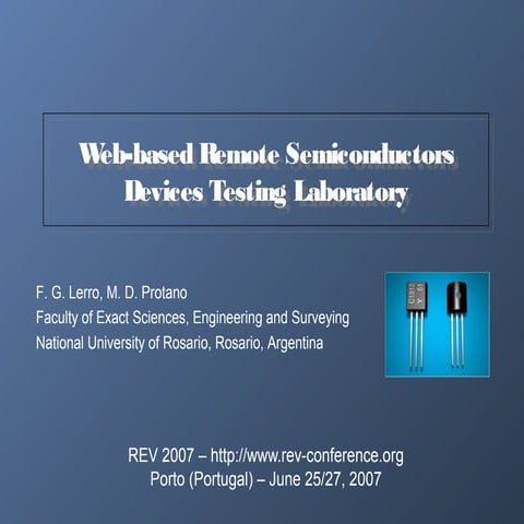 Web-based Remote Semiconductors Devices Testing Laboratory