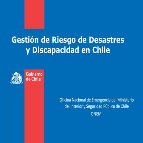 Gestión de Riesgo de Desastres y Discapacidad en Chile | PDF