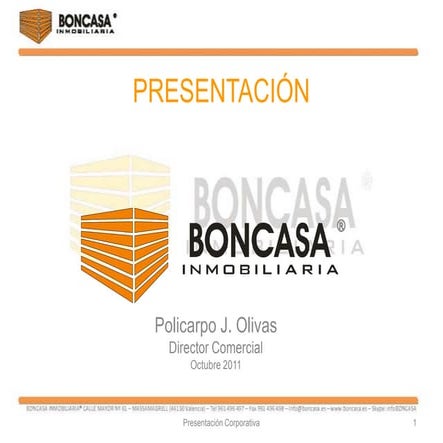 Presentación BONCASA INMOBILIARIA