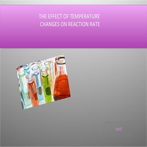 Effect Temperature Reaction rate