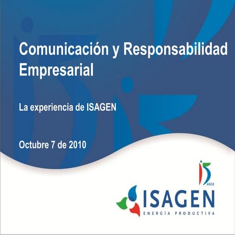 Responsabilidad Social Empresarial - El caso ISAGEN