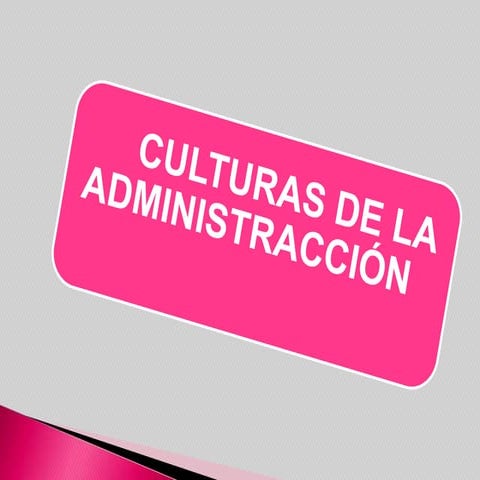 Presentación culturas de la administraccion
