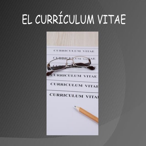Presentación currículum vitae