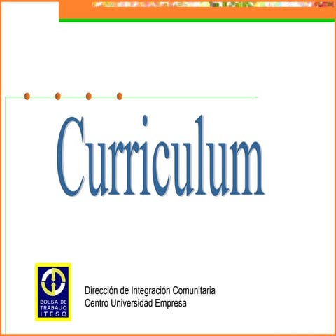 Presentación curriculum