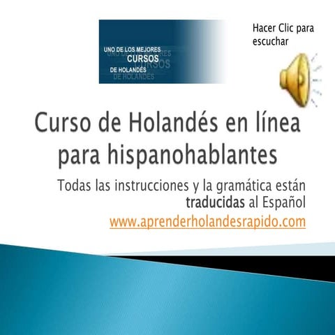 Presentación curso de holandés para hispanohablantes