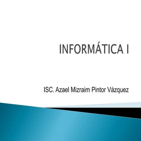Presentación curso informática 1