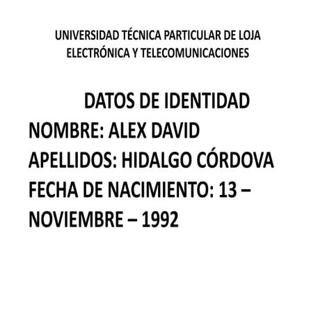 Presentación de alhidalgo