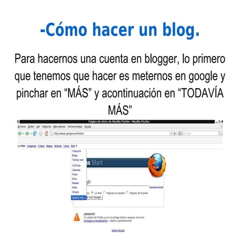 Presentación de blogger