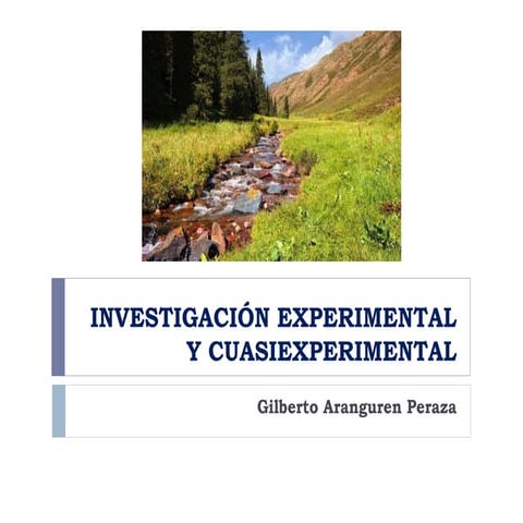 La investigación cuasi experimental | PPTX