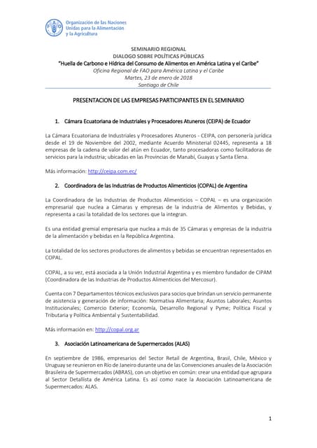 Presentación de empresas IR3 sector privado