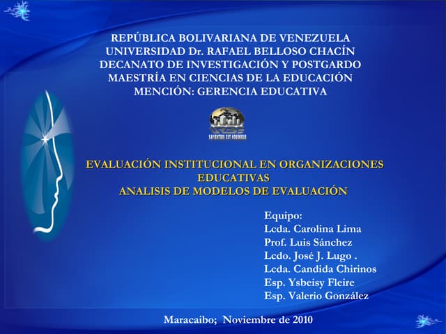 Modelos de Evaluación Institucional
