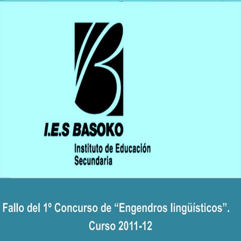 Concurso "Engendros lingüísticos" IES BASOKO