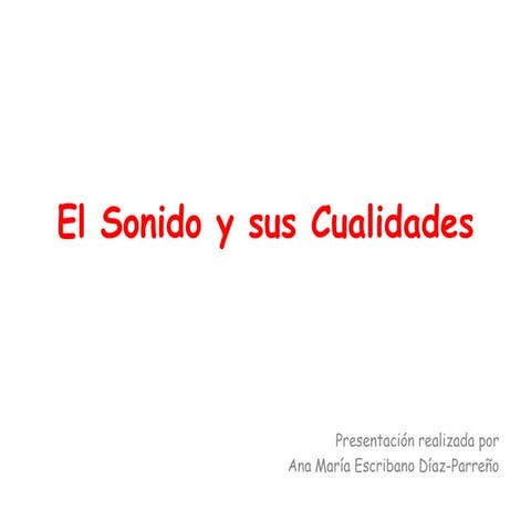 Presentación definición de sonido