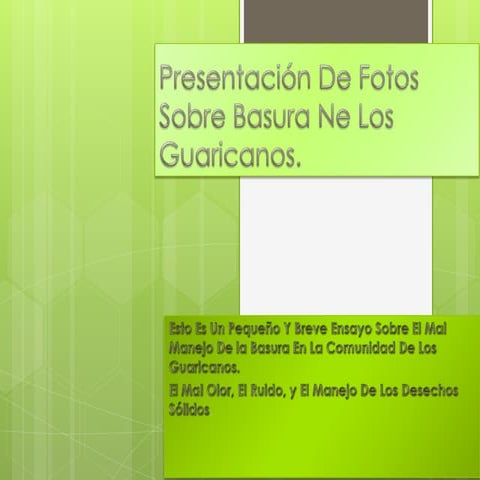  fotos sobre basura ne los guaricanos