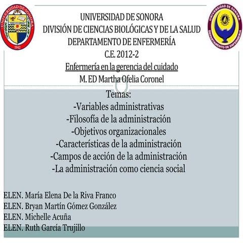 Presentación de gerencia