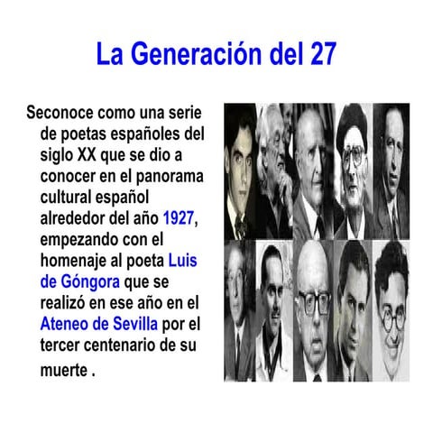 Presentación de la generación del27