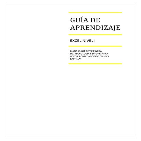 GUÍA DE APRENDIZAJE - EXCEL BÁSICO