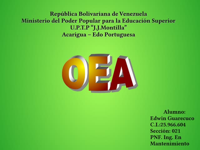 Presentación de la oea pdf