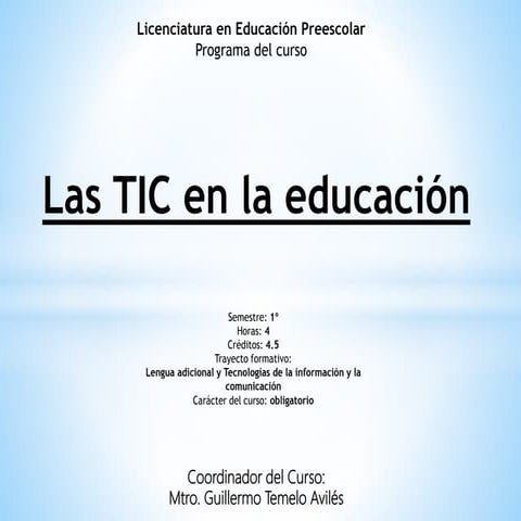 Presentación del curso