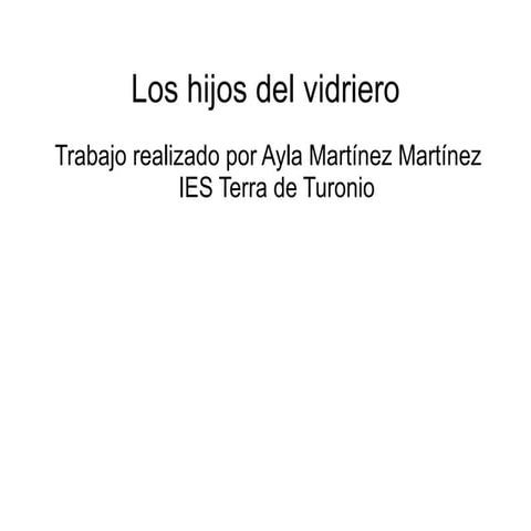 Los hijos del vidriero