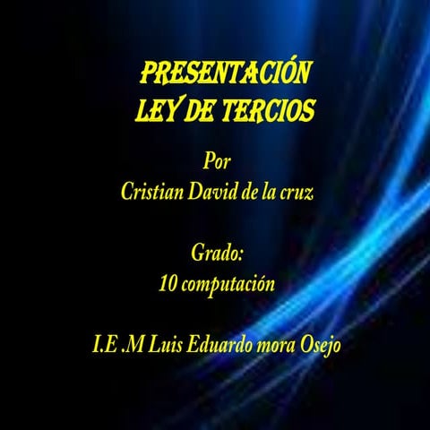 Presentación de Ley de Tercios