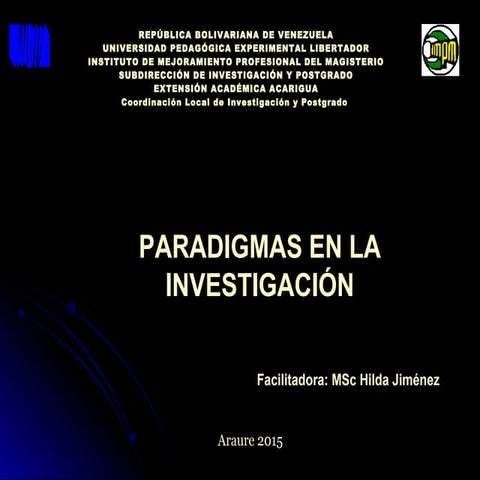 Presentación de los 3 paradigmas 2015