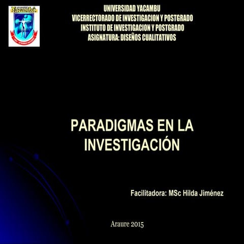 Presentación de Enfoques y paradigmas 2015