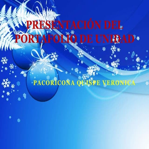 Presentación del portafolio de unidad
