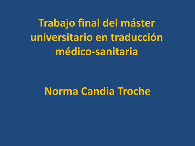 Presentación del tfm