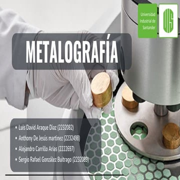 Presentación de metalografía, tipos, historia | PDF