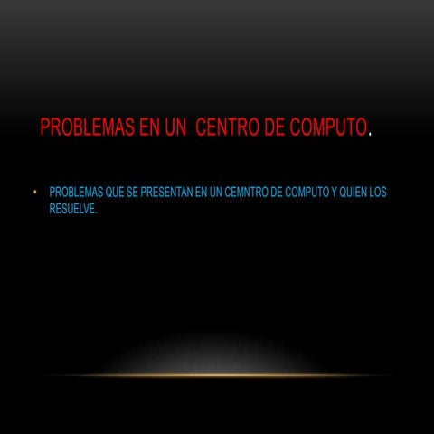 Presentación de problemas