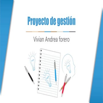 Presentación de proyecto de gestión