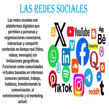 Presentación de redes sociales en Power Point. | PPTX