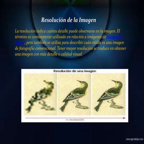 Presentación de resolucion de la imagen