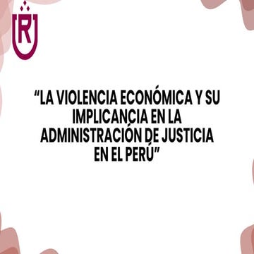 La violencia económica  y su implicancia