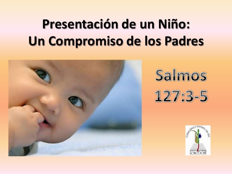 certificado de presentacion de ninos cristianos