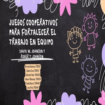 Juegos cooperativos para fortalecer el trabajo en equipo