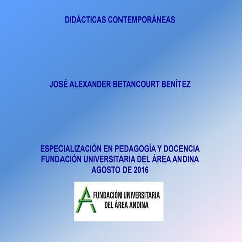 Presentación didácticas contemporáneas