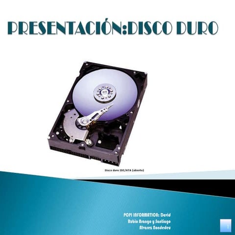 Presentacion del disco duro | PPTX