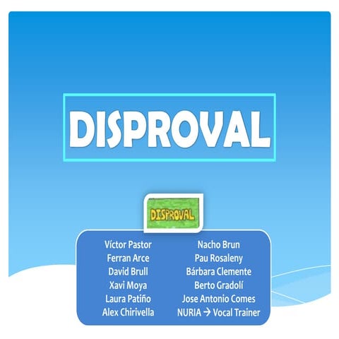 DISPROVAL