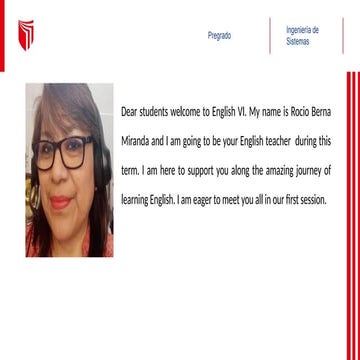 Welcome to English VI: Introduction and Course Overview by Rocio Berna ...